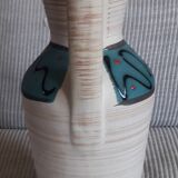 Grand vase vintage en céramique signé