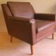 Danish mid century lounge chair in leather, 1960s