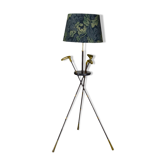Lamppost club of golf club annees 70 leather wood and brass