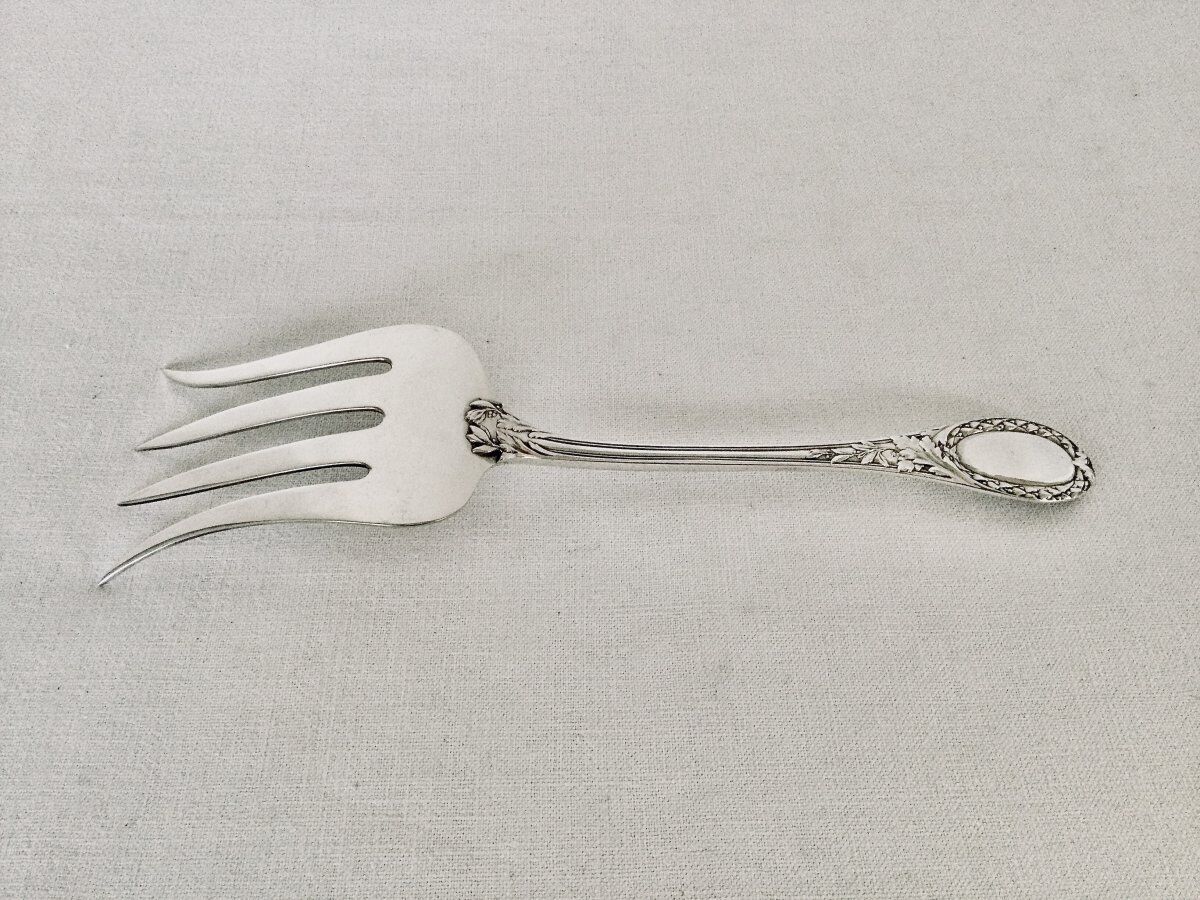 Couverts de service à poisson en argent massif, Émile Puiforcat