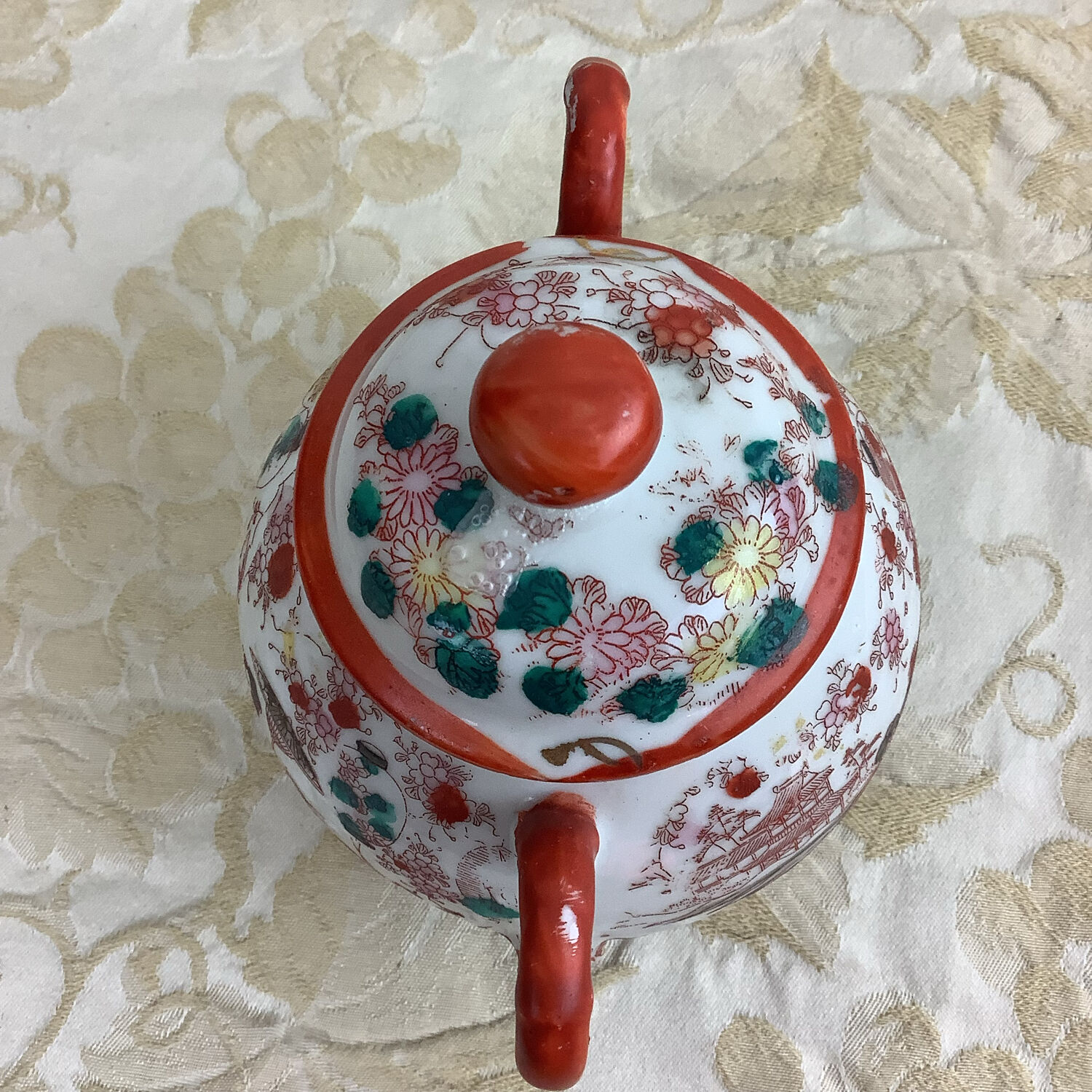 Antique Japanese sugar bowl
