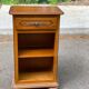 English solid wood bedside table with drawer