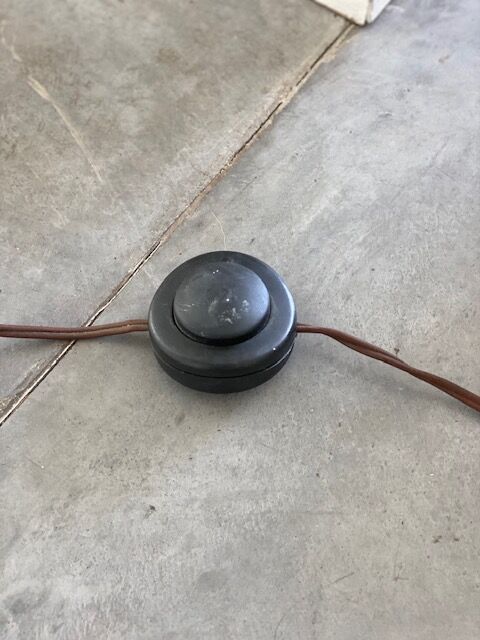 Mango wood floor lamp