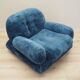 Blue armchair, Italian design, 1970s, production: Italy