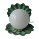 Ceramic shell lamp and opaline, 80s