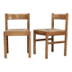 Pair of straw chairs. France, circa 1960