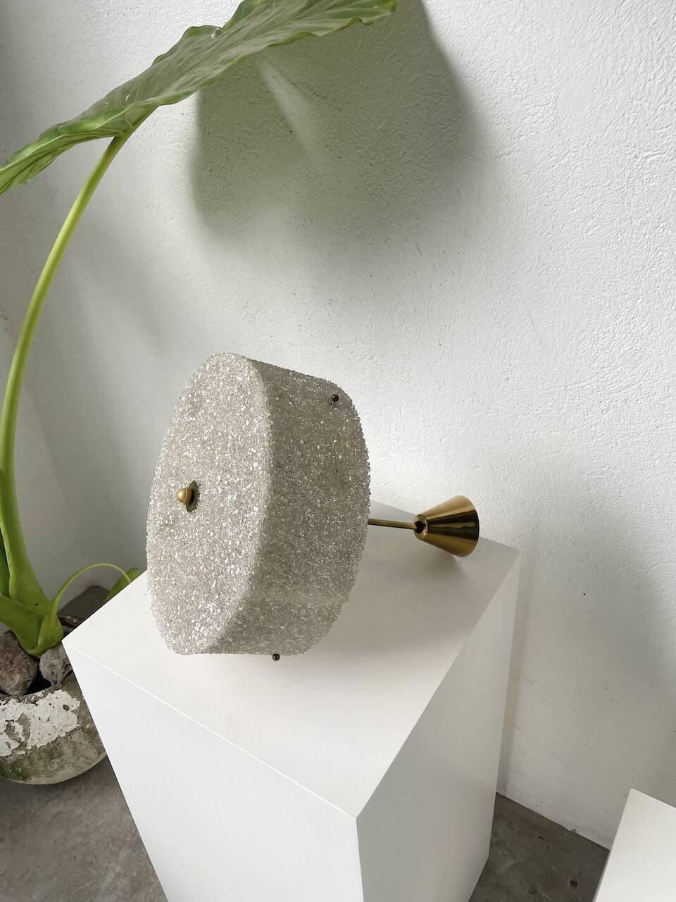 70s granite Perspex pendant light