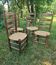 4 Charles Dudouyt designer straw chairs 40-50-60