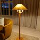 Sculptural modern floor lamps in pine, Sweden 1970s.