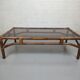 Coffee table bamboo smoked glass