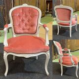 1970s Louis XV style cabriolet armchair