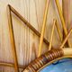 Vintage 60s/70s rattan sun mirror.