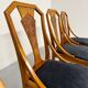 Set of 4 walnut/burl wood chairs, Art Nouveau, early 20th century