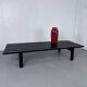 Mid-century modern Japandi black slat bench coffee table by Martin Visser for 't Spectrum, 1960s
