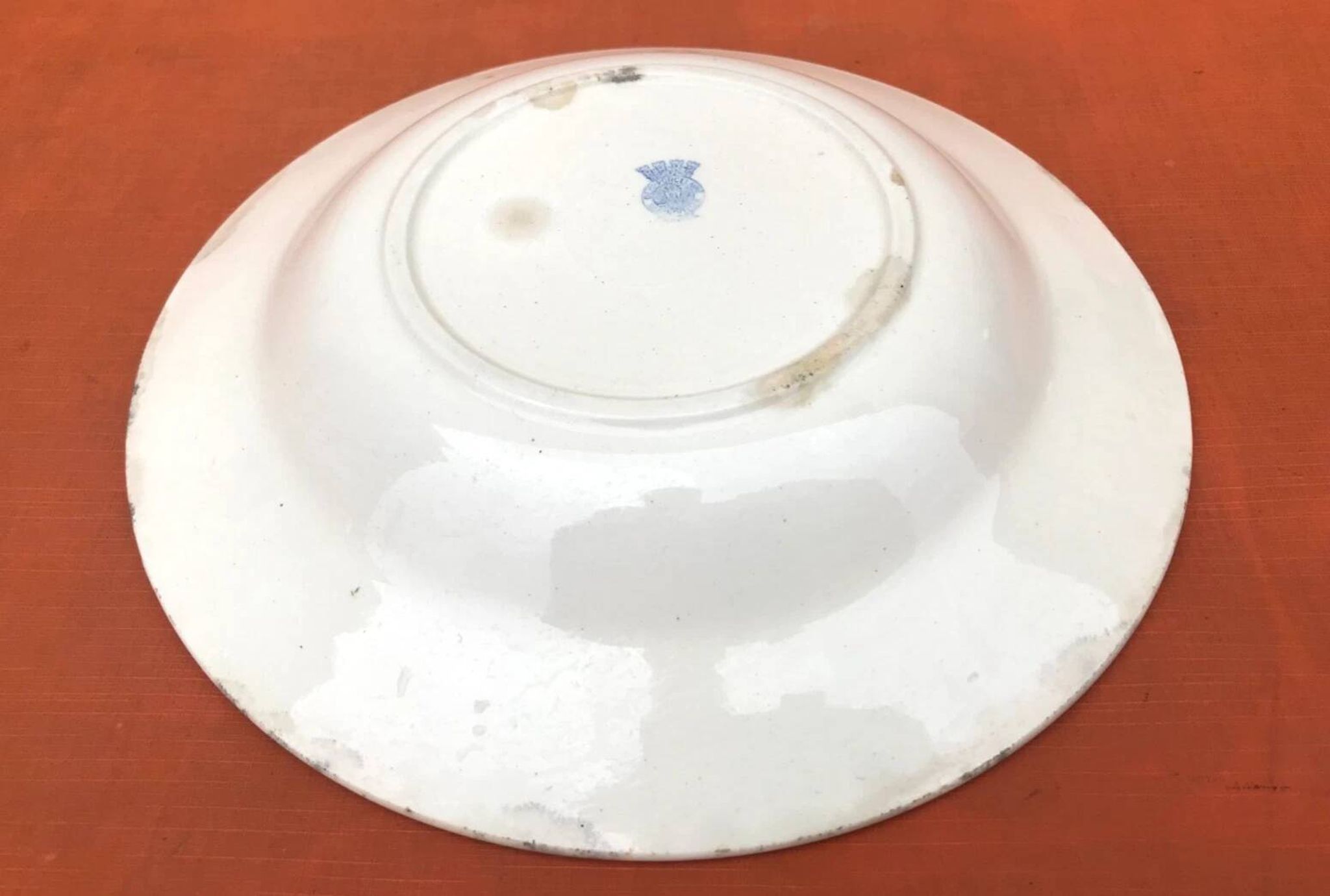 Années 1920 Assiette creuse Badonviller France Demi-Porcelaine
