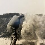 Ensemble de six photos authentique de golfeurs des années 1890 en noir et blanc