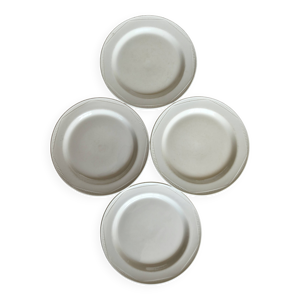 4 assiettes à dessert - porcelaine