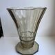 vase in molded and blown smoked glass Made in Belgium 60s-70s
