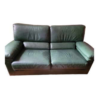 Convertible leather sofa