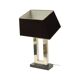 Lampe de table design Eichholtz Arlington en acier inoxydable avec base en granit 72 cm