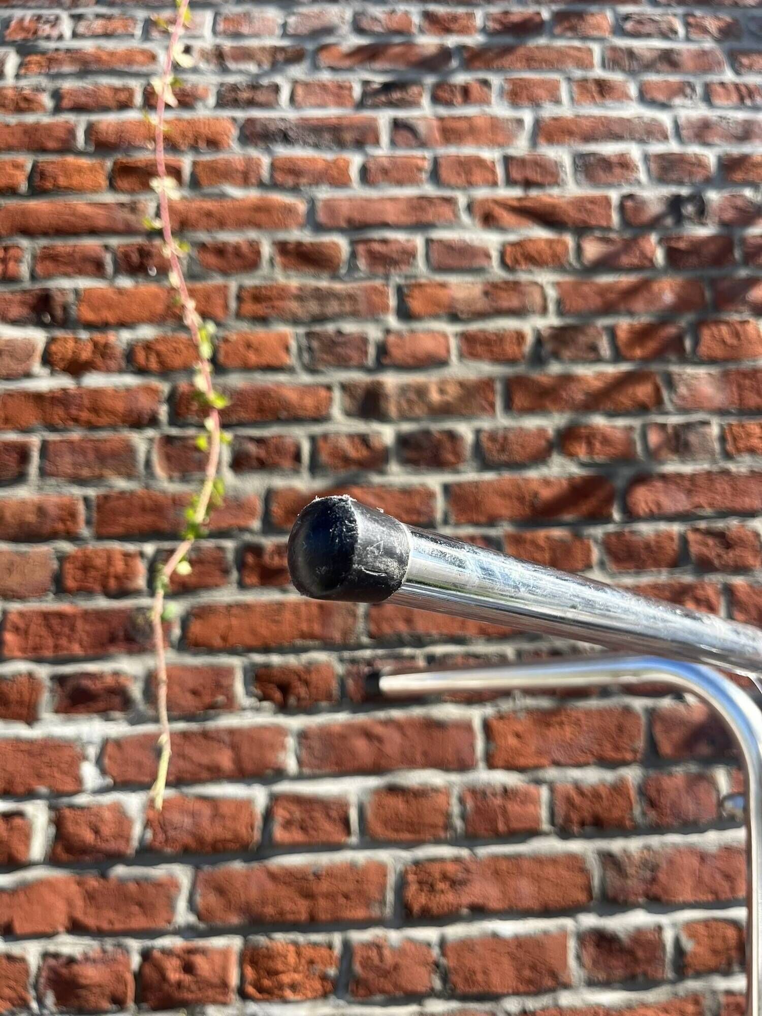 Large vintage chrome metal coat rack, Tubax style.