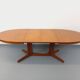 Vintage oval dining table Baumann from the 60s and 70s in teak with extension.