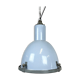 Bauhaus grey enamel industrial pendant lamp with glass cover, 1950s