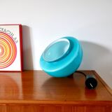 Suspension in blue opaline mushroom design 60s-70s