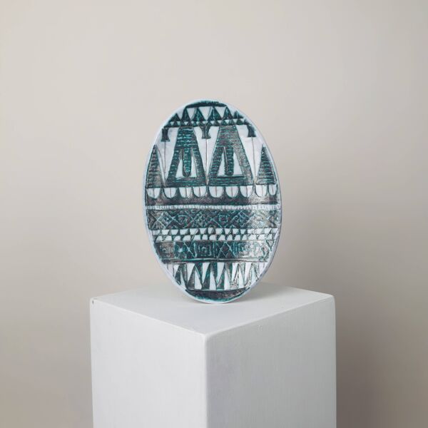 Rare plat vide poche en céramique par Allix, Vallauris, 1953