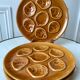 Set of 4 oyster / seafood plates Sarreguemines years 60-70