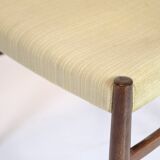 Dining chair - Rosewood - Light wool fabric - N.O. Møller - 1960s