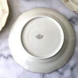 Set of 11 flat plates porcelain from Limoges