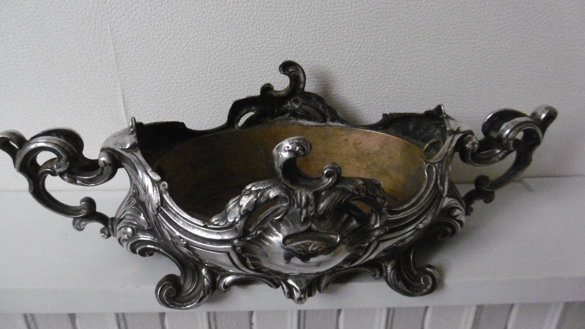 Art deco bronze planter