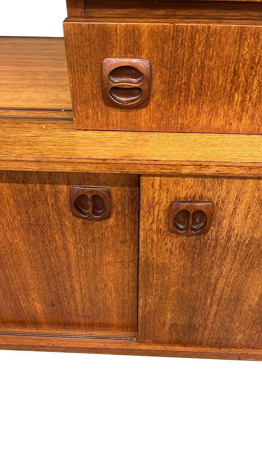 XL vintage wooden buffet / wall unit / midboard