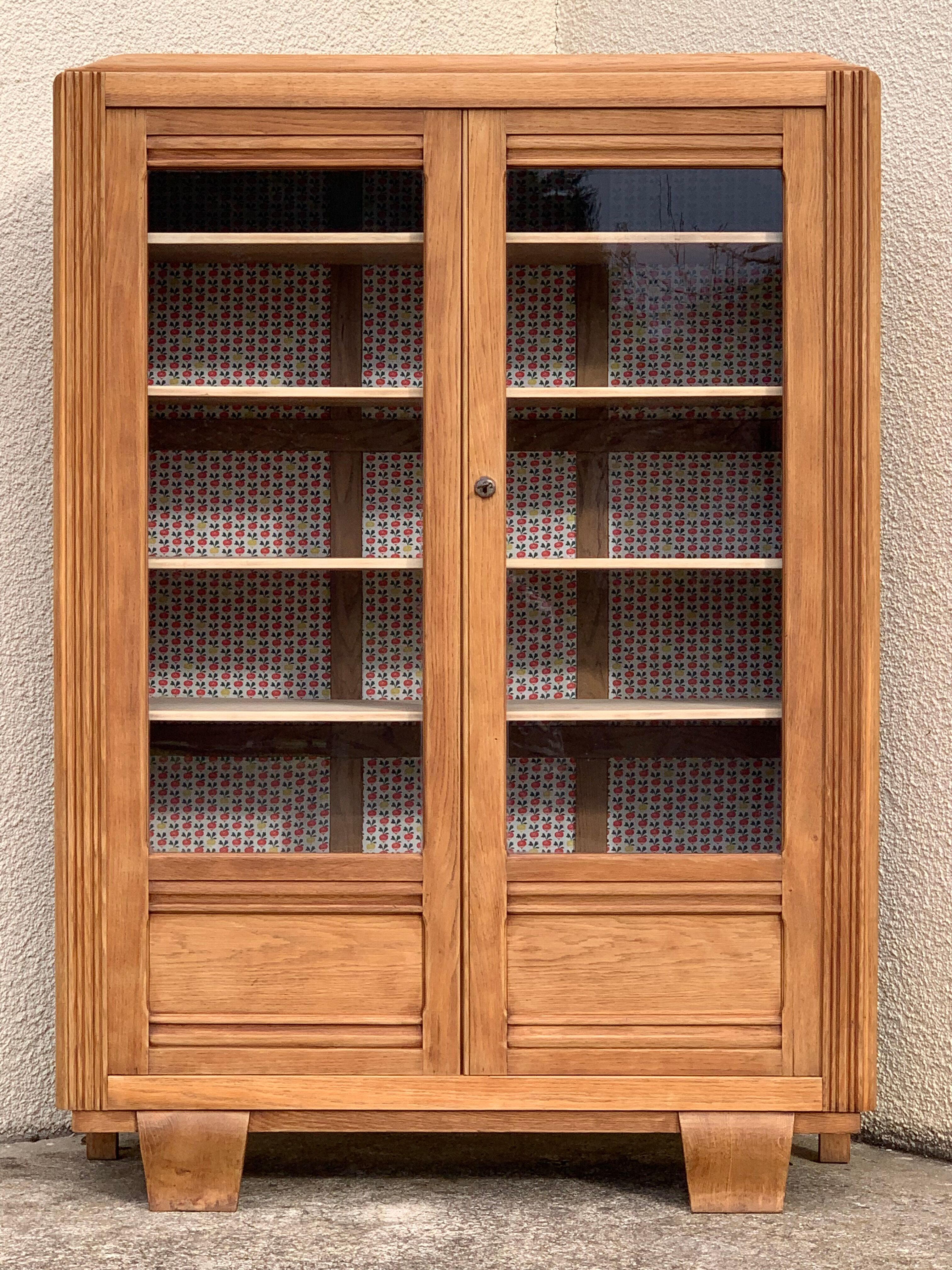 Parisian glazed wardrobe 1930 raw wood