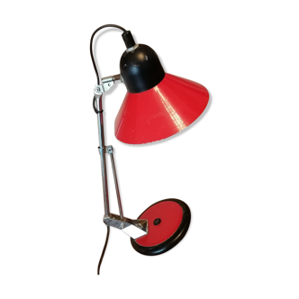 Lampe style à luminor rouge noire vintage