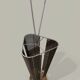 Brass and perforated metal umbrella stand from the 1950s - Wagner Keller