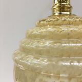 Art deco pendant lamp in yellow Clichy glass
