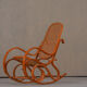 Vintage bentwood rocking chair by Luigi Crassevig, Italy 1970s