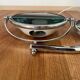 Vintage magnifying and illuminating mirror chromed metal Arpin Paris 1970