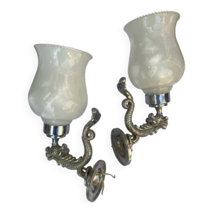 Appliques chromée, poisson