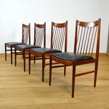4 chaises danoises en palissandre de Rio Arne Vodder 1960