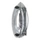 Crystal and steel wall light, Italy, 1960s.