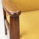 Vintage Scandinavian style yellow retro velvet armchair 1960s