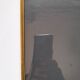 Rectangular curved glass frame 24 x 30 cm Vintage gold metal beads and edging