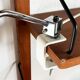 Mid-century minimalist Swiss table lamp with a clamp by Rosemarie and Rico Baltensweiler for Baltensweiler, 1950s.