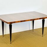 1960s Art Deco dining table varnished in rosewood.