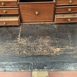 Secretary Louis XVI in mahogany Top of veined gray marble XIX century