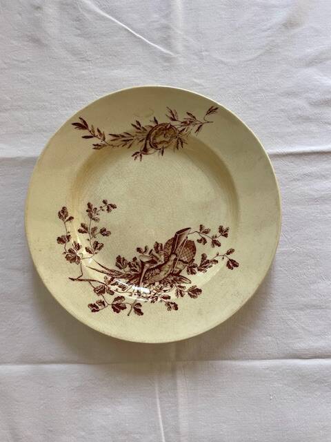 Set of 3 game serving dishes by Jules Viellard.