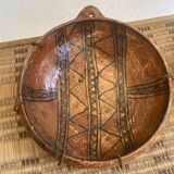 Berber dish, painted terracotta